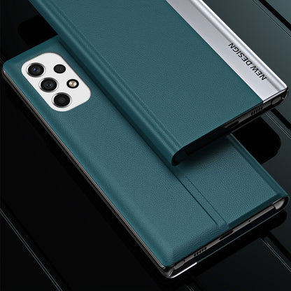 Folio Flip Magnetic Absorption Anti-scratch Shockproof PU Leather Stand Phone Case for Samsung Galaxy A73 5G