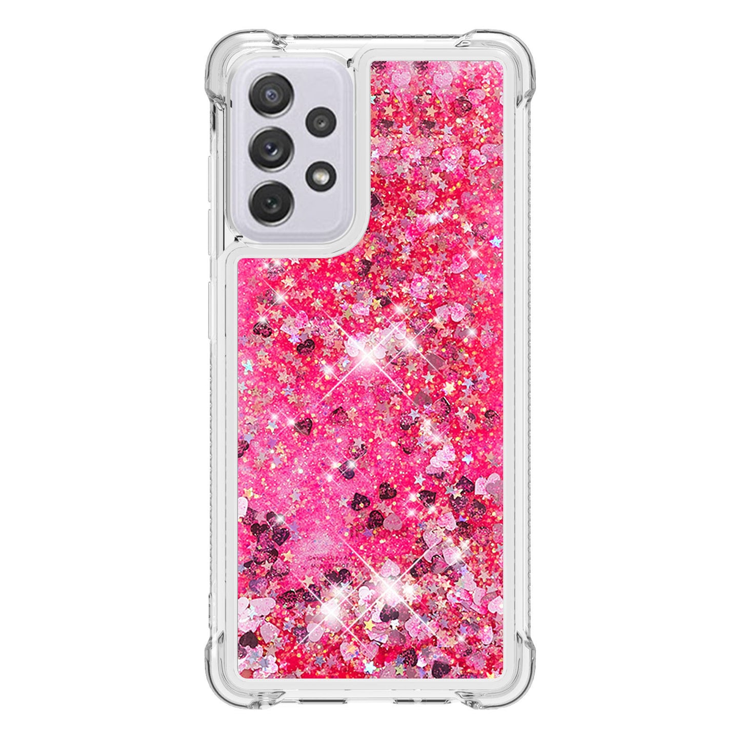 LE1 Series Glitter Case for Samsung Galaxy A73 5G, Sparkle Quicksand Floating Liquid Soft TPU Protective Phone Case