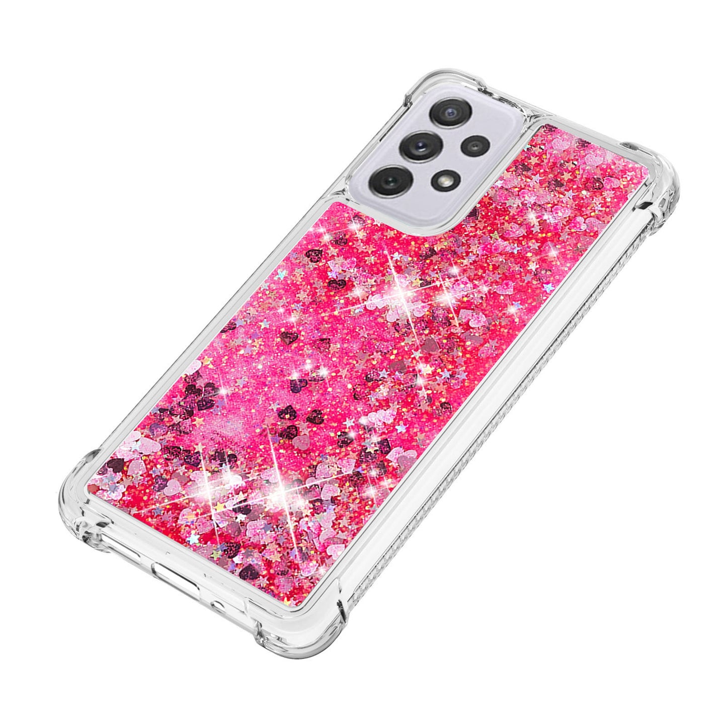 LE1 Series Glitter Case for Samsung Galaxy A73 5G, Sparkle Quicksand Floating Liquid Soft TPU Protective Phone Case