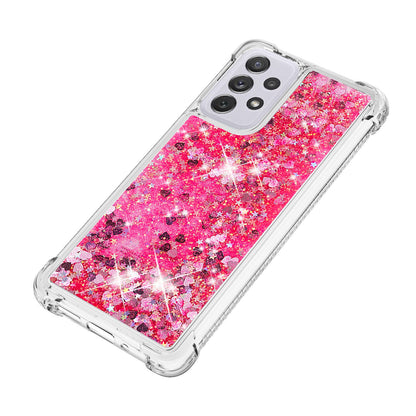 LE1 Series Glitter Case for Samsung Galaxy A73 5G, Sparkle Quicksand Floating Liquid Soft TPU Protective Phone Case