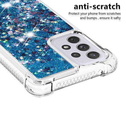 LE1 Series Glitter Case for Samsung Galaxy A73 5G, Sparkle Quicksand Floating Liquid Soft TPU Protective Phone Case