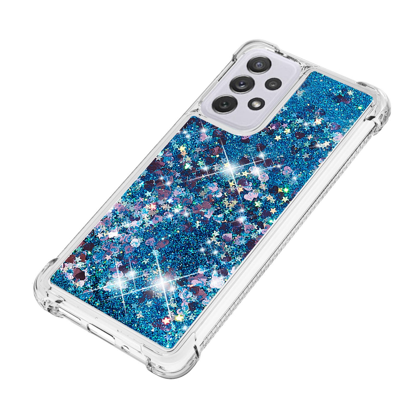 LE1 Series Glitter Case for Samsung Galaxy A73 5G, Sparkle Quicksand Floating Liquid Soft TPU Protective Phone Case