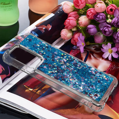 LE1 Series Glitter Case for Samsung Galaxy A73 5G, Sparkle Quicksand Floating Liquid Soft TPU Protective Phone Case