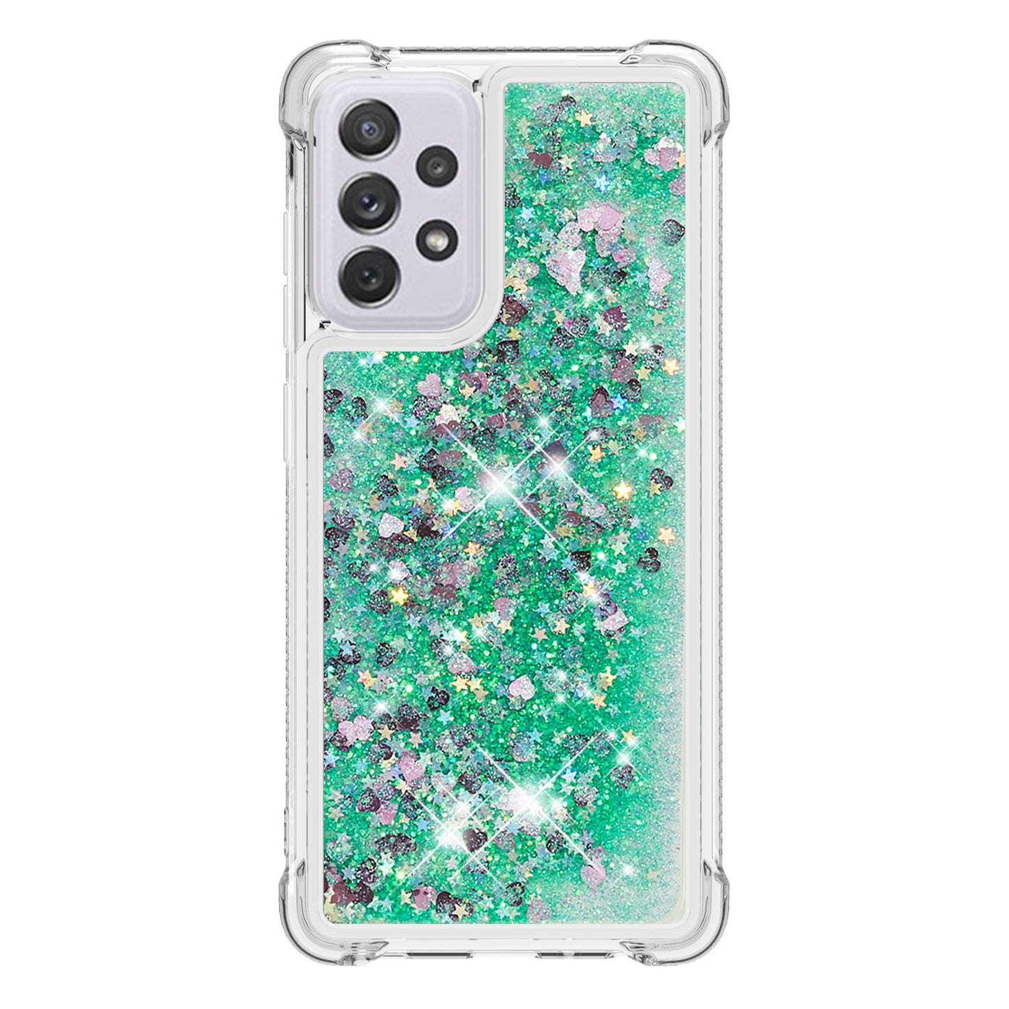 LE1 Series Glitter Case for Samsung Galaxy A73 5G, Sparkle Quicksand Floating Liquid Soft TPU Protective Phone Case