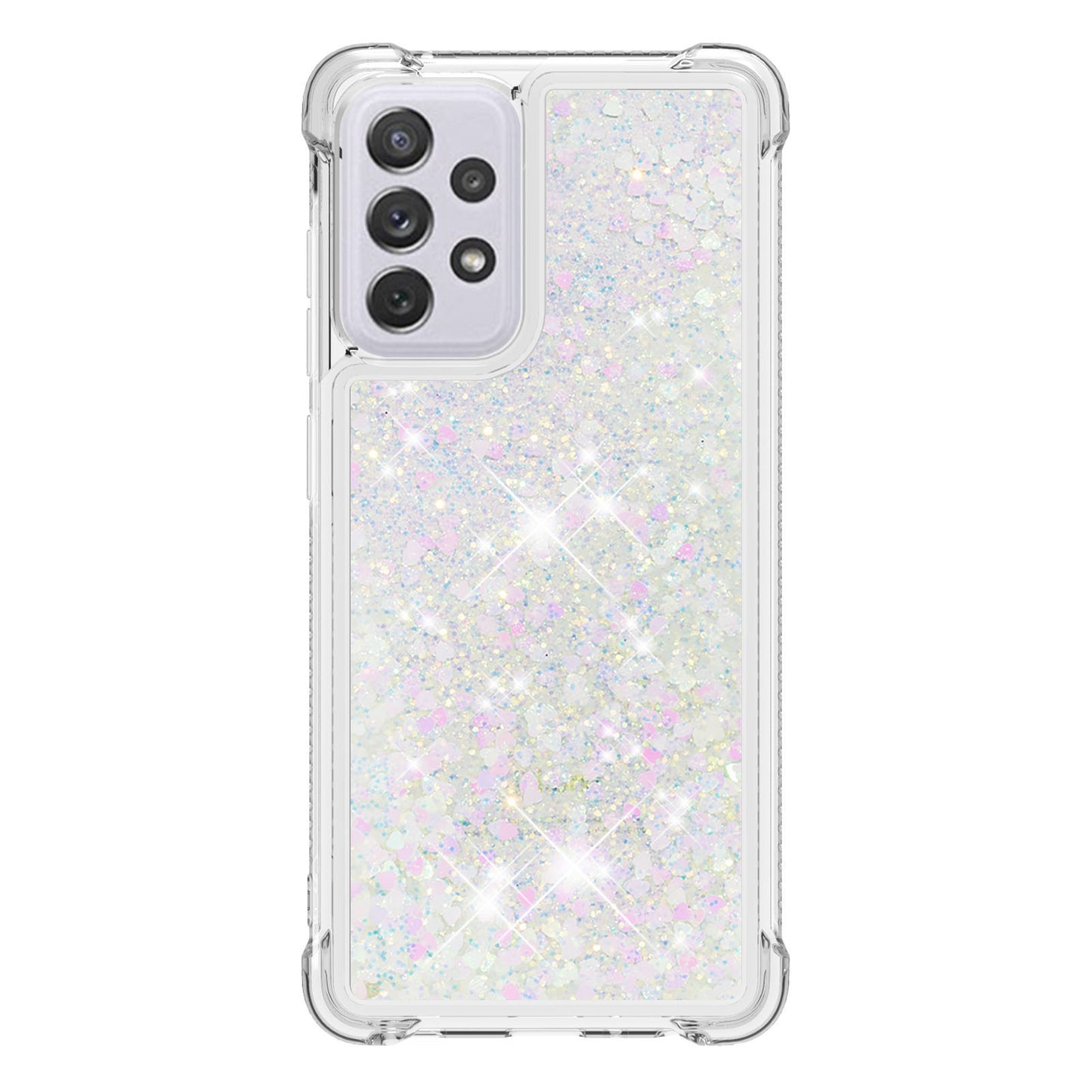 LE1 Series Glitter Case for Samsung Galaxy A73 5G, Sparkle Quicksand Floating Liquid Soft TPU Protective Phone Case