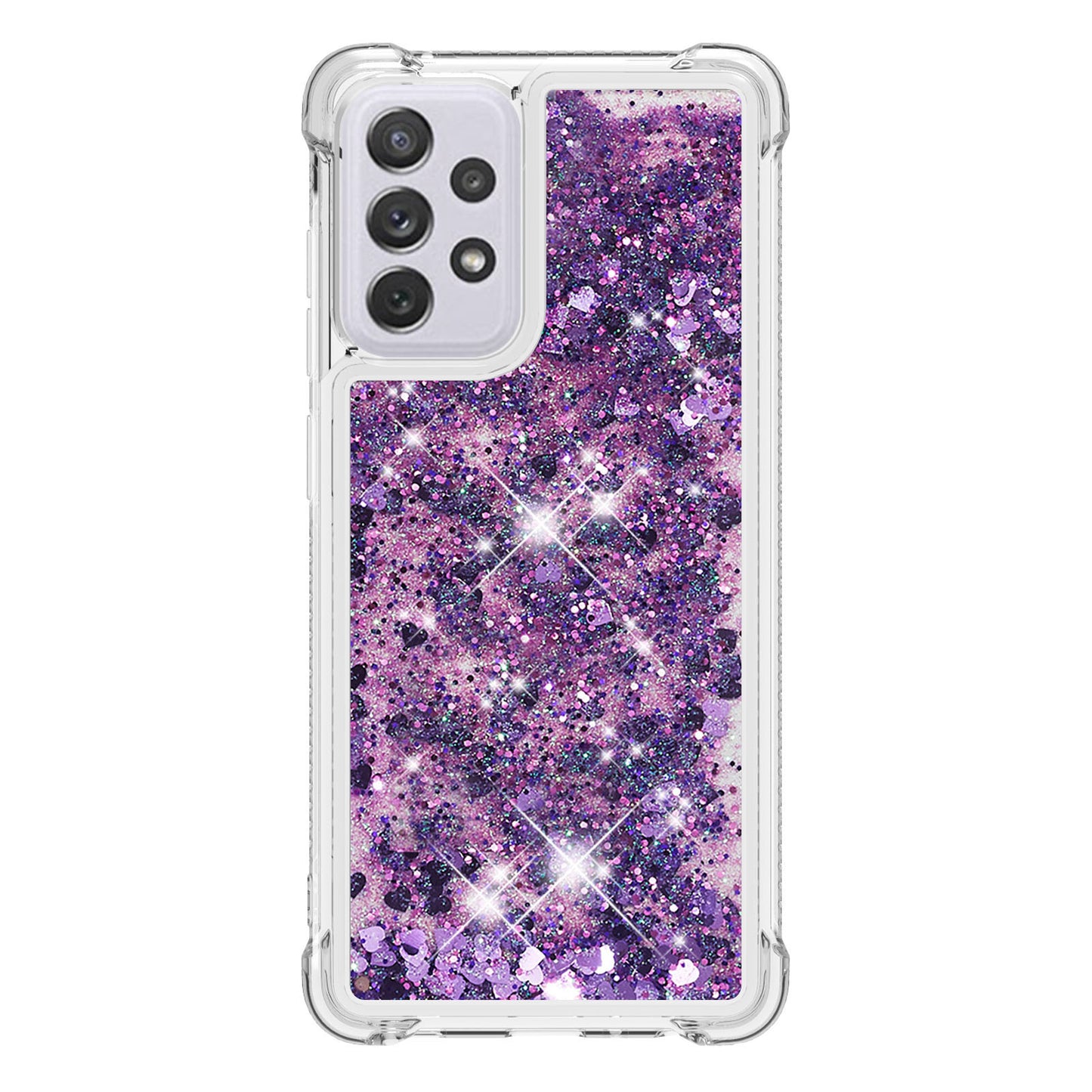 LE1 Series Glitter Case for Samsung Galaxy A73 5G, Sparkle Quicksand Floating Liquid Soft TPU Protective Phone Case