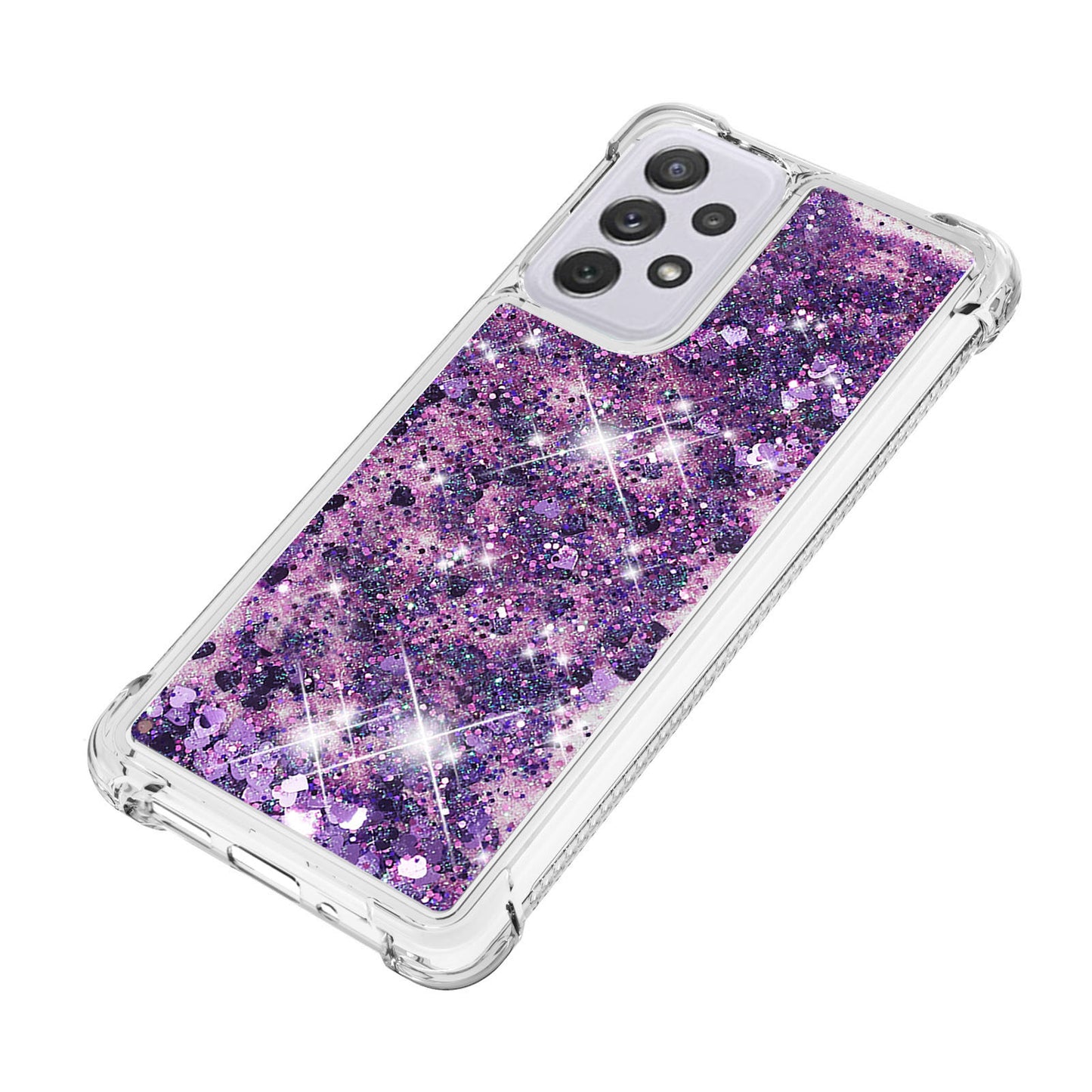 LE1 Series Glitter Case for Samsung Galaxy A73 5G, Sparkle Quicksand Floating Liquid Soft TPU Protective Phone Case