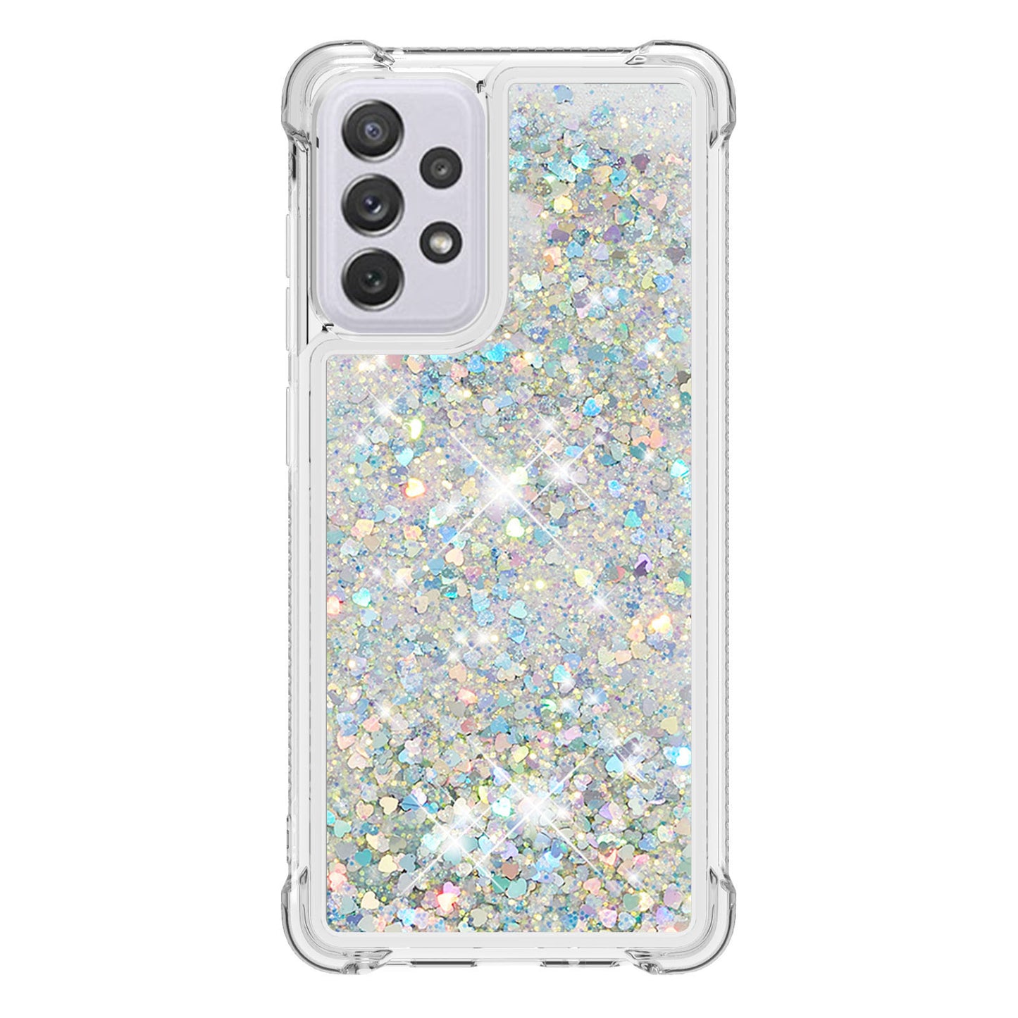 LE1 Series Glitter Case for Samsung Galaxy A73 5G, Sparkle Quicksand Floating Liquid Soft TPU Protective Phone Case