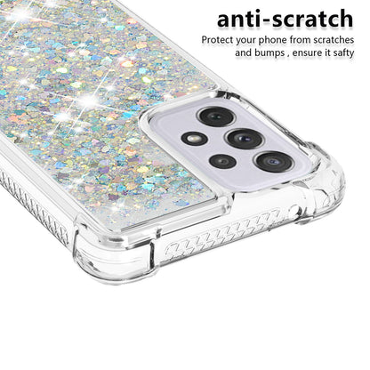 LE1 Series Glitter Case for Samsung Galaxy A73 5G, Sparkle Quicksand Floating Liquid Soft TPU Protective Phone Case