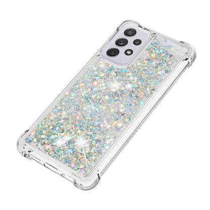 LE1 Series Glitter Case for Samsung Galaxy A73 5G, Sparkle Quicksand Floating Liquid Soft TPU Protective Phone Case