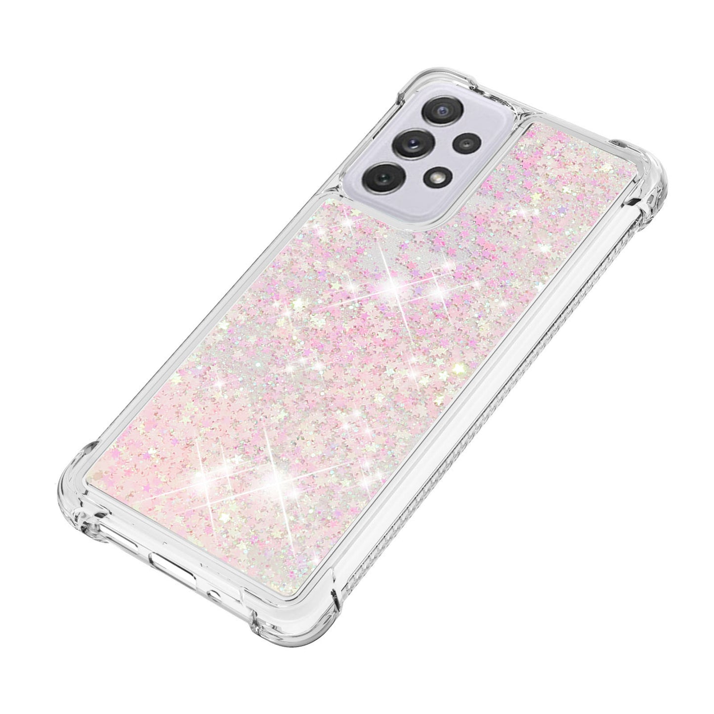 LE1 Series Glitter Case for Samsung Galaxy A73 5G, Sparkle Quicksand Floating Liquid Soft TPU Protective Phone Case