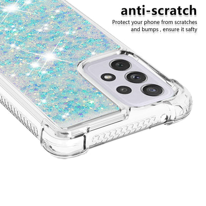 LE1 Series Glitter Case for Samsung Galaxy A73 5G, Sparkle Quicksand Floating Liquid Soft TPU Protective Phone Case