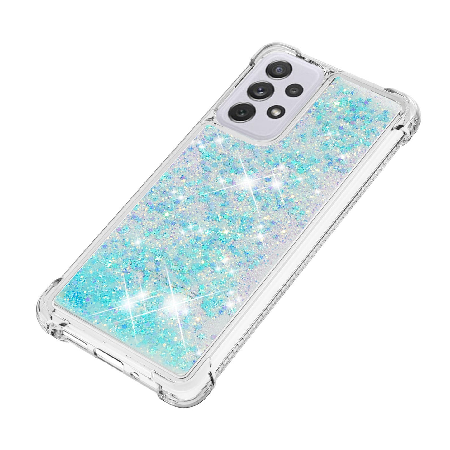 LE1 Series Glitter Case for Samsung Galaxy A73 5G, Sparkle Quicksand Floating Liquid Soft TPU Protective Phone Case