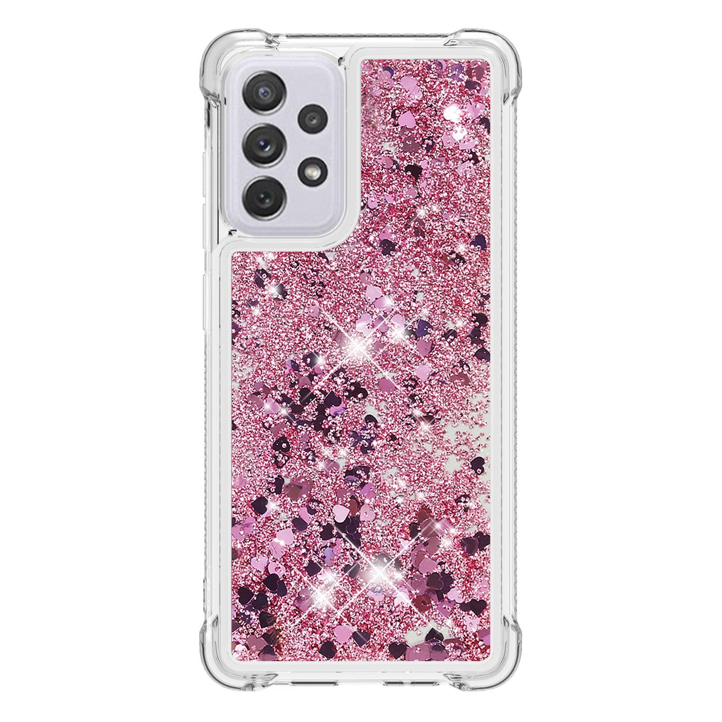 LE1 Series Glitter Case for Samsung Galaxy A73 5G, Sparkle Quicksand Floating Liquid Soft TPU Protective Phone Case