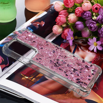 LE1 Series Glitter Case for Samsung Galaxy A73 5G, Sparkle Quicksand Floating Liquid Soft TPU Protective Phone Case