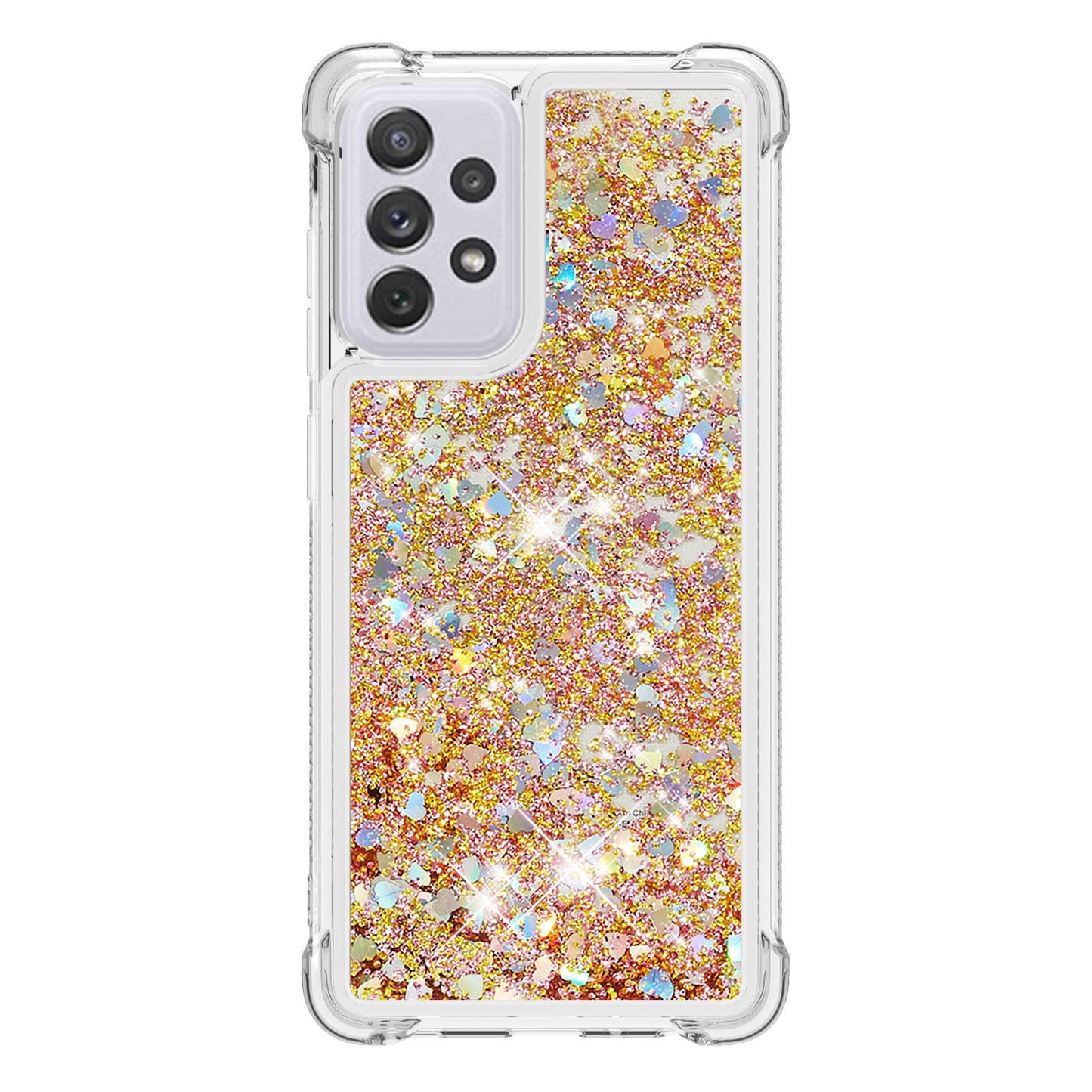 LE1 Series Glitter Case for Samsung Galaxy A73 5G, Sparkle Quicksand Floating Liquid Soft TPU Protective Phone Case