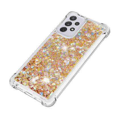 LE1 Series Glitter Case for Samsung Galaxy A73 5G, Sparkle Quicksand Floating Liquid Soft TPU Protective Phone Case