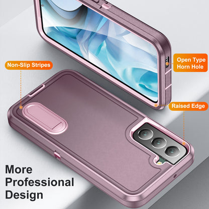 Defender Series Metal Kickstand Phone Case for Samsung Galaxy S22 5G, Drop-resistant PC + TPU Hybrid Cover