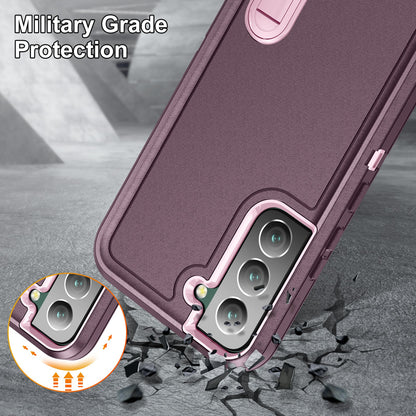 Defender Series Metal Kickstand Phone Case for Samsung Galaxy S22 5G, Drop-resistant PC + TPU Hybrid Cover