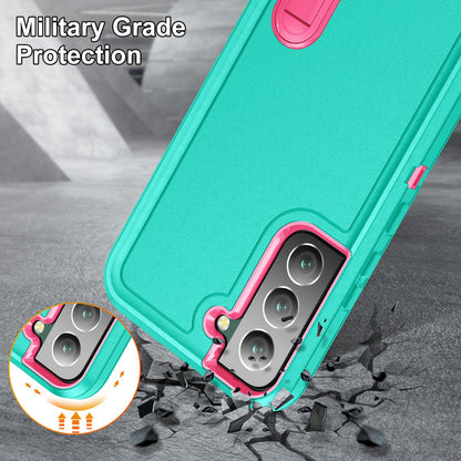 Defender Series Metal Kickstand Phone Case for Samsung Galaxy S22 5G, Drop-resistant PC + TPU Hybrid Cover