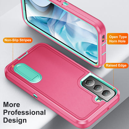 Defender Series Metal Kickstand Phone Case for Samsung Galaxy S22 5G, Drop-resistant PC + TPU Hybrid Cover