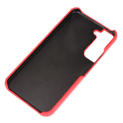 For Samsung Galaxy S22 5G PU Leather Coating Litchi Texture Anti-fall Hard PC Phone Case