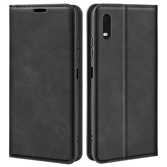 For Samsung Galaxy Xcover Pro PU Leather Attached TPU Inner Case Stand Function Magnetic Auto-absorbed Skin Touch Flip Wallet Phone Cover