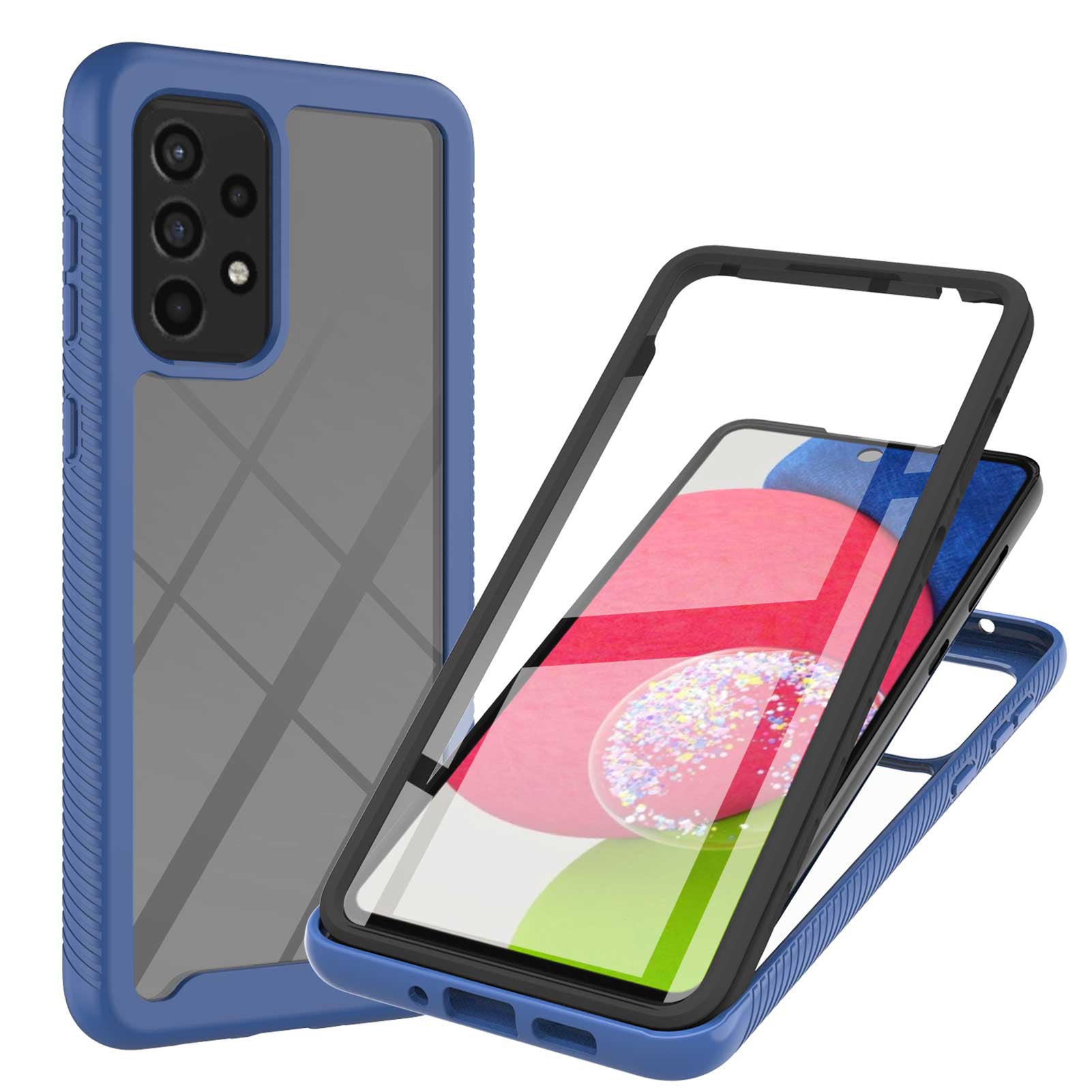 YB PC Series-6 for Samsung Galaxy A73 5G Detachable Phone Case TPU+PC Cover with Built-in PET Screen Protector