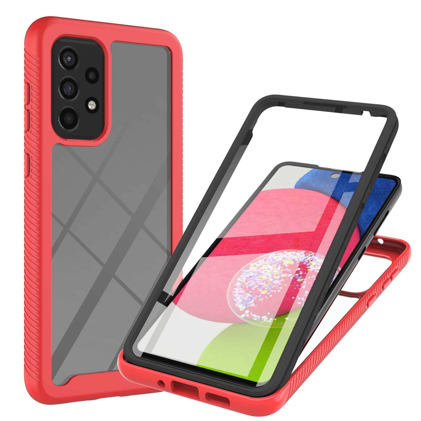 YB PC Series-6 for Samsung Galaxy A73 5G Detachable Phone Case TPU+PC Cover with Built-in PET Screen Protector