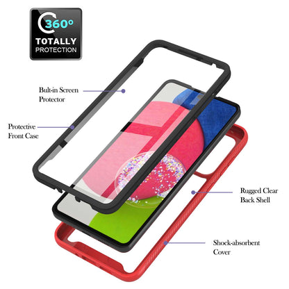 YB PC Series-6 for Samsung Galaxy A73 5G Detachable Phone Case TPU+PC Cover with Built-in PET Screen Protector