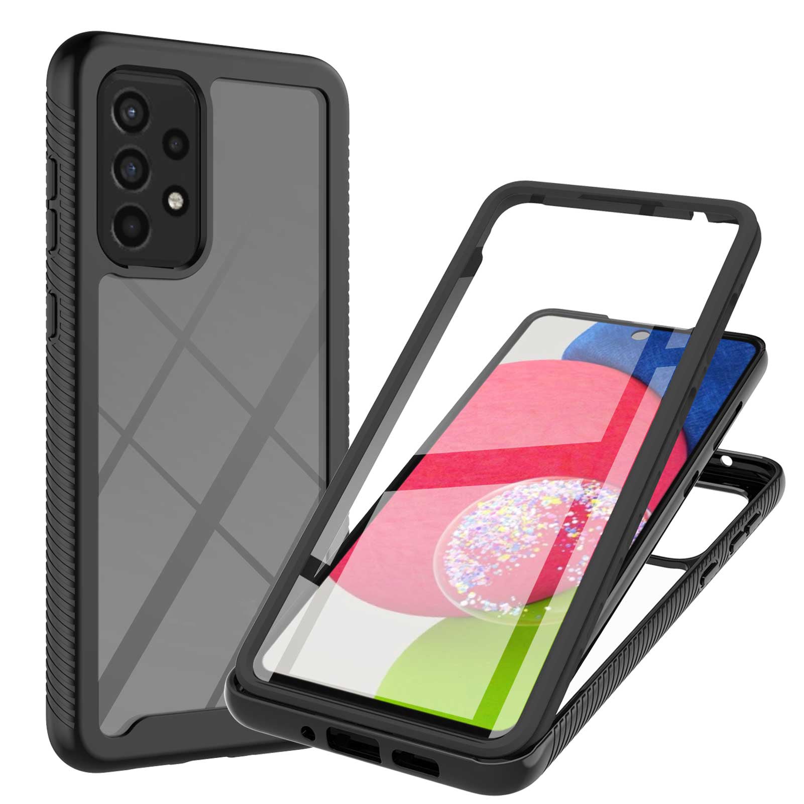 YB PC Series-6 for Samsung Galaxy A73 5G Detachable Phone Case TPU+PC Cover with Built-in PET Screen Protector