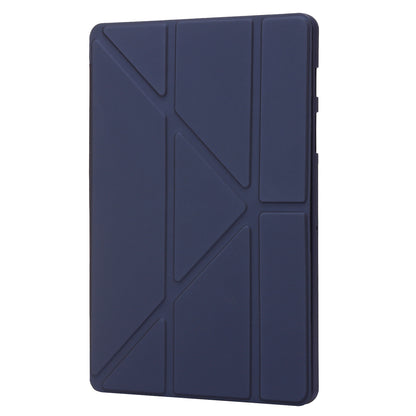 For Samsung Galaxy Tab S8 V-fold Stand Silicone + Leather Tablet Case Auto Wake/Sleep Function Cover