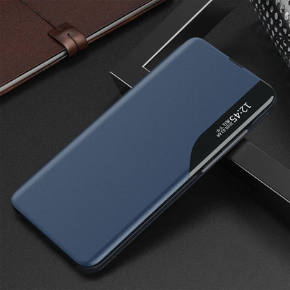 For Samsung Galaxy M23 5G/F23 5G View Window PU Leather Protective Cover Magnetic Absorption Stand Design Phone Case