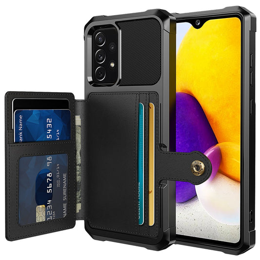 ZM03 Shockproof Case for Samsung Galaxy A33 5G TPU Phone Case + PU Leather Wallet with Magnetic Metal Sheet