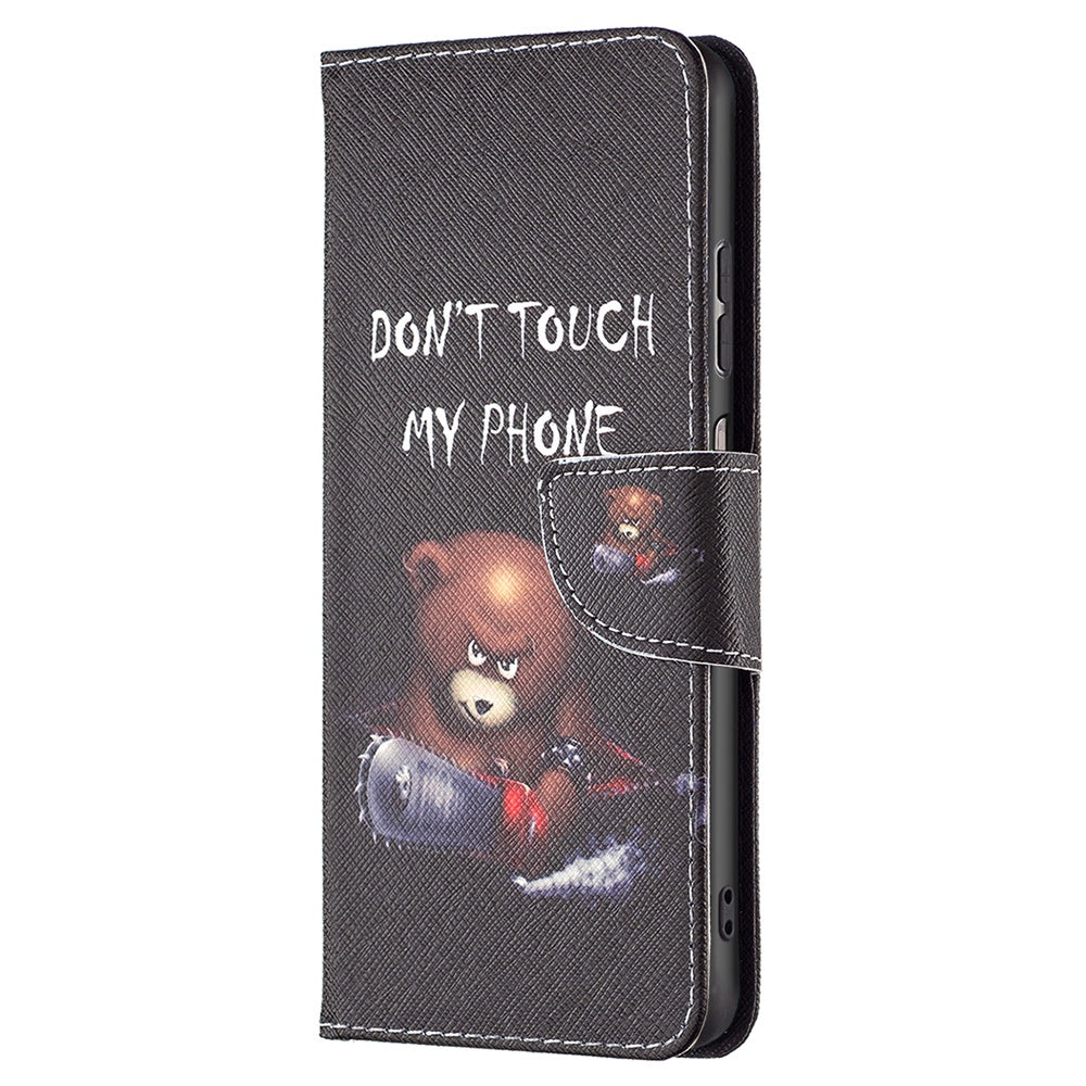 For Samsung Galaxy M53 5G BF Pattern Printing Leather Series-1 Stylish Magnetic Clasp Phone PU Leather Case Flip Stand Wallet Shockproof Cover