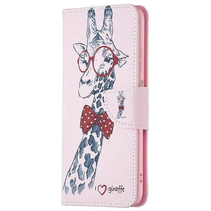 For Samsung Galaxy M53 5G BF Pattern Printing Leather Series-1 Stylish Magnetic Clasp Phone PU Leather Case Flip Stand Wallet Shockproof Cover