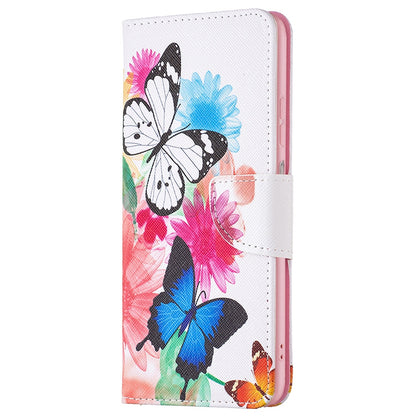 For Samsung Galaxy M53 5G BF Pattern Printing Leather Series-1 Stylish Magnetic Clasp Phone PU Leather Case Flip Stand Wallet Shockproof Cover