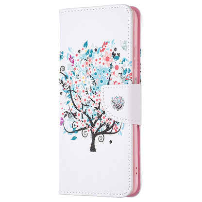 For Samsung Galaxy M53 5G BF Pattern Printing Leather Series-1 Stylish Magnetic Clasp Phone PU Leather Case Flip Stand Wallet Shockproof Cover