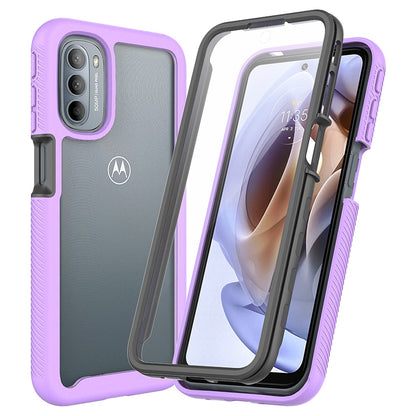 3-in-1 Hybrid Phone Case for Motorola Moto G51 5G All-inclusive Protection Wear-resistant Detachable Cell Phone Case with PET Screen Protector