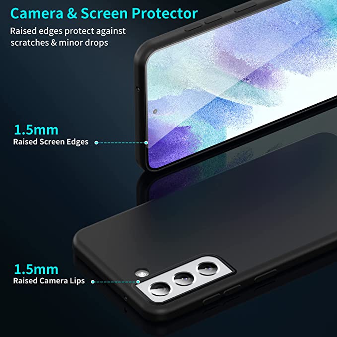 Liquid Series for Samsung Galaxy S21 FE 5G/S21 Fan Edition Liquid Silicone Magnetic Case Soft TPU Inside Microfiber Lining Cushion Protective Cover