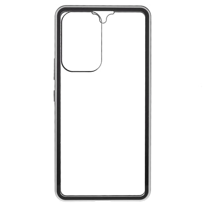 For Samsung Galaxy A53 5G Anti-fall Metal Bumper + Double-sided Tempered Glass Shell 360 Degree All-inclusive Protection Magnetic Phone Cover