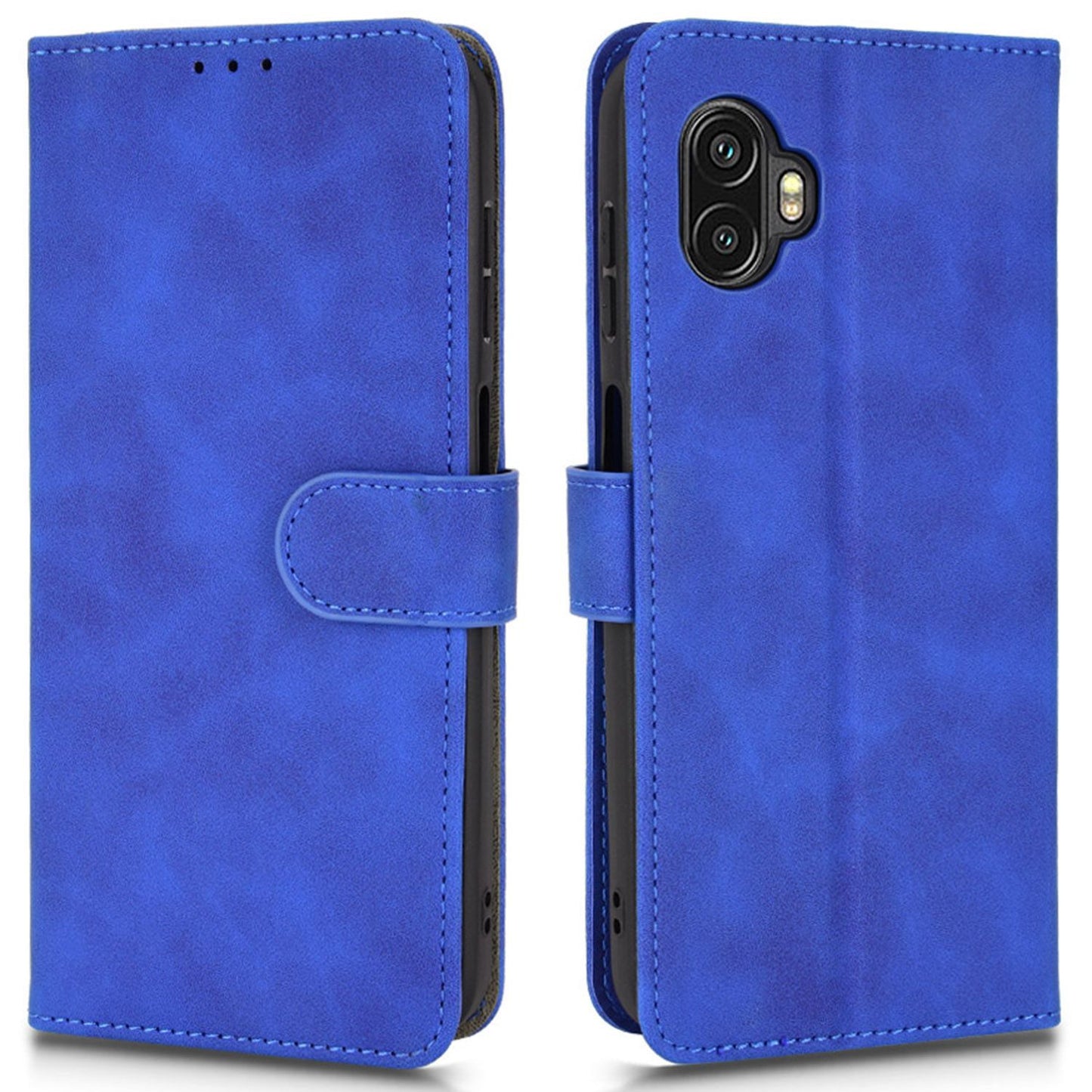 For Samsung Galaxy Xcover6 Pro 5G Skin-touch Feeling Stand Phone Case PU Leather Magnetic Wallet Cover with Strap