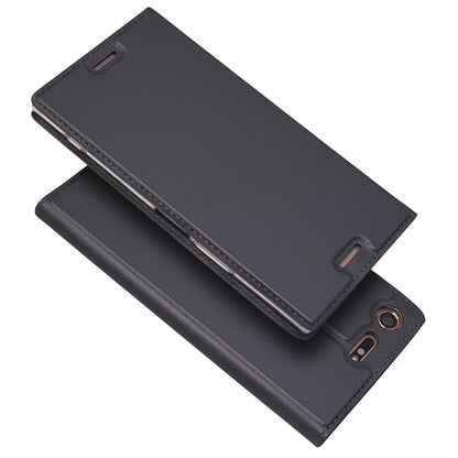 Auto-absorbed Magnetic Leather Card Holder Cover for Sony Xperia XZ Premium