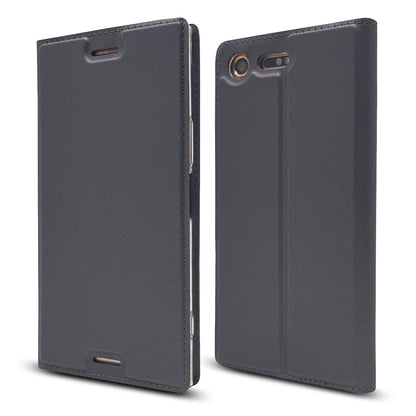 Auto-absorbed Magnetic Leather Card Holder Cover for Sony Xperia XZ Premium