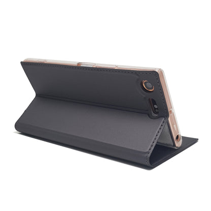 Auto-absorbed Magnetic Leather Card Holder Cover for Sony Xperia XZ Premium