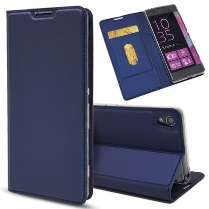 Magnetic Leather Card Holder Case for Sony Xperia XA / XA Dual