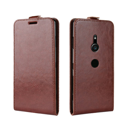 For Sony Xperia XZ3 Crazy Horse Leather Case (Vertical Flip) (Card Slot) (Magnetic)