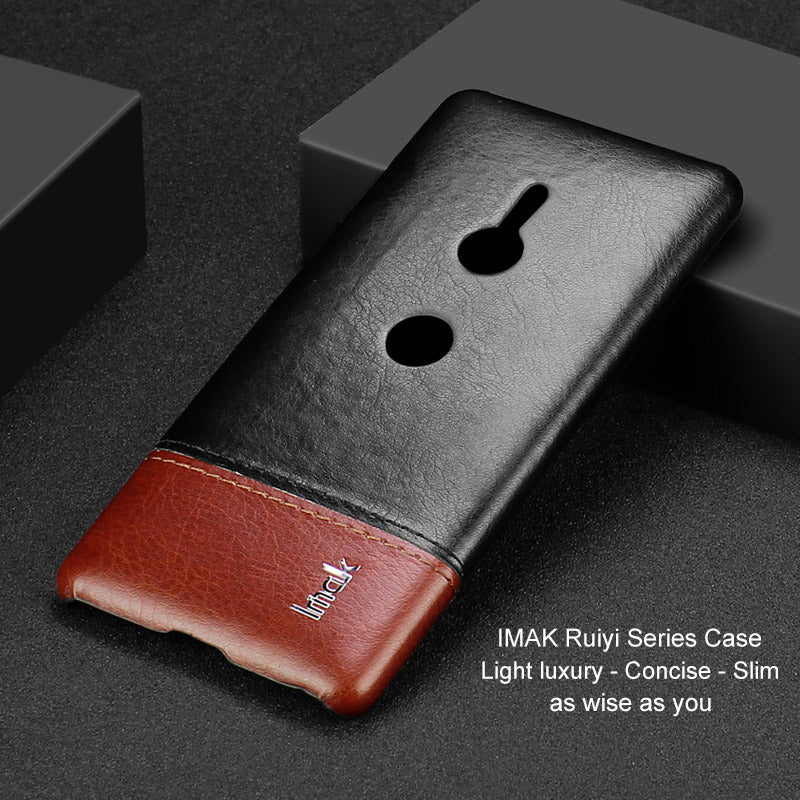 IMAK Ruiyi Series PU Leather Coated PC Phone Cover for Sony Xperia XZ3