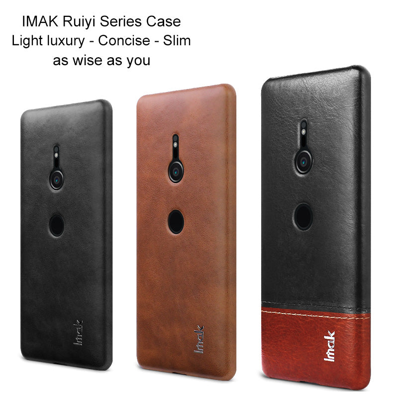 IMAK Ruiyi Series PU Leather Coated PC Phone Cover for Sony Xperia XZ3