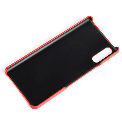 Litchi Skin Leather Coated Hard PC Case for Sony Xperia L4